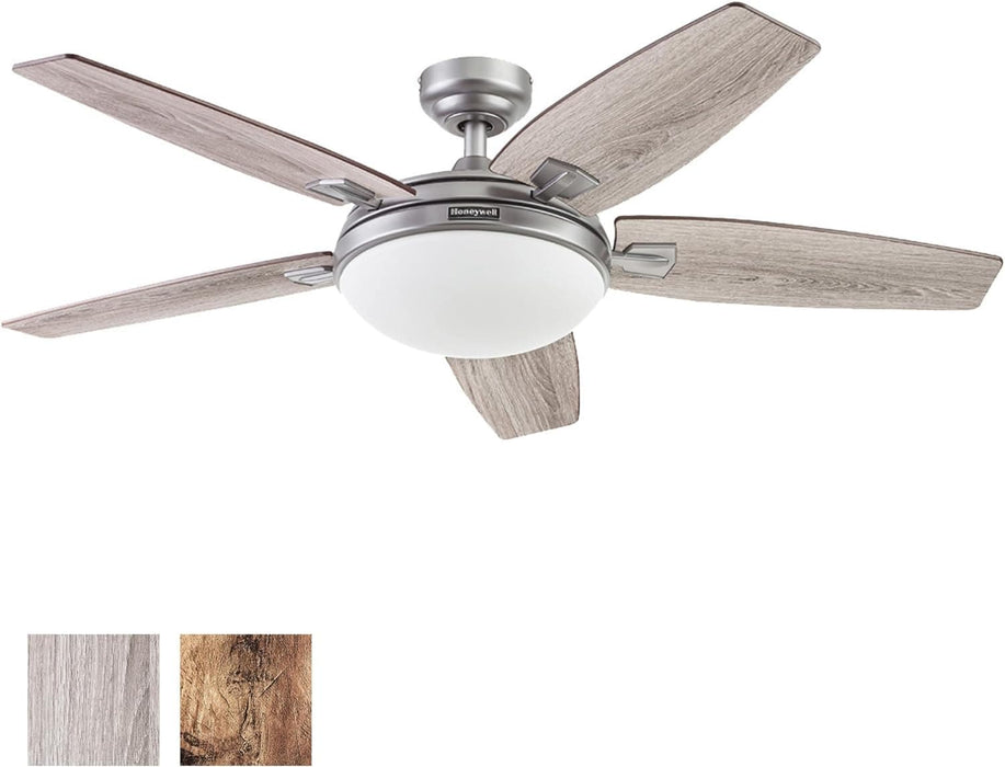 48 in. Contemporary Ceiling Fan with Light, Indoor LED Ceiling Fan with Remote Control, Bronze Reversible Fan for Summer Winter-28-ErisView