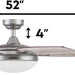 48 in. Contemporary Ceiling Fan with Light, Indoor LED Ceiling Fan with Remote Control, Bronze Reversible Fan for Summer Winter-34-ErisView