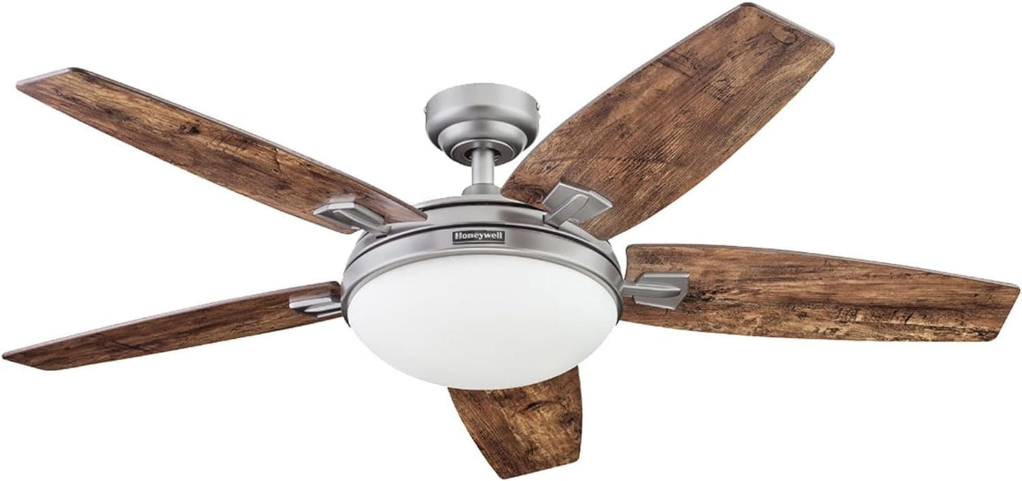 48 in. Contemporary Ceiling Fan with Light, Indoor LED Ceiling Fan with Remote Control, Bronze Reversible Fan for Summer Winter-35-ErisView