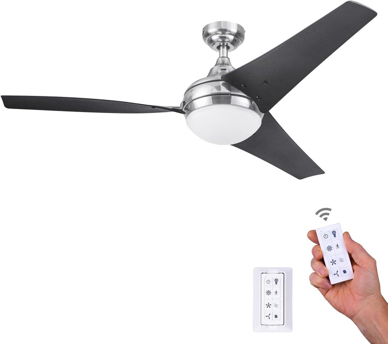 48 in. Contemporary Ceiling Fan with Light, Indoor LED Ceiling Fan with Remote Control, Bronze Reversible Fan for Summer Winter-51-ErisView