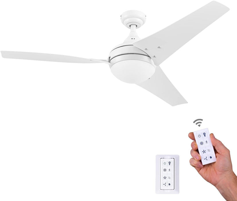 48 in. Contemporary Ceiling Fan with Light, Indoor LED Ceiling Fan with Remote Control, Bronze Reversible Fan for Summer Winter-78-ErisView