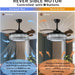 48 in. Contemporary Ceiling Fan with Light, Modern Ceiling Fan with Remote, Quiet Ceiling Fan for Bedroom, Retractable Blade Ceiling Fan for Summer Winter -4-ErisView