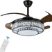 48 in. Contemporary Ceiling Fan with Light, Modern Ceiling Fan with Remote, Quiet Ceiling Fan for Bedroom, Retractable Blade Ceiling Fan for Summer Winter -1-ErisView