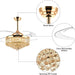 48 in. Crystal Ceiling Fan with Light and Remote Modern Dimmable Fandelier for Bedroom invisible Retractable Chandelier Fan Gold for Living Room Fan-7-ErisView