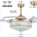 48 in. Dimmable Gold Fandelier for Bedroom, Crystal Chandeliers LED Ceiling Fan with Lights and Remote for Dining Room Living Room-5-ErisView