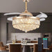 48 in. Dimmable Gold Fandelier for Bedroom, Crystal Chandeliers LED Ceiling Fan with Lights and Remote for Dining Room Living Room-1-ErisView