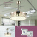 48 in. Fandelier Ceiling Fan, Gold Ceiling Fans with Light and Remote, Dimmable Flush Mount Low Profile Ceiling Fan-6-ErisView