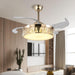 48 in. Fandelier Ceiling Fan, Gold Ceiling Fans with Light and Remote, Dimmable Flush Mount Low Profile Ceiling Fan-7-ErisView