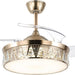 48 in. Fandelier Ceiling Fan, Gold Ceiling Fans with Light and Remote, Dimmable Flush Mount Low Profile Ceiling Fan-1-ErisView