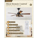 48 in. Farmhouse Rustic Ceiling Fan with Light, Caged Quiet Reversible Ceiling Fan, Ceiling Fan for Bedroom Living Room-2-ErisView