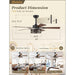 48 in. Farmhouse Rustic Ceiling Fan with Light, Caged Quiet Reversible Ceiling Fan, Ceiling Fan for Bedroom Living Room-5-ErisView