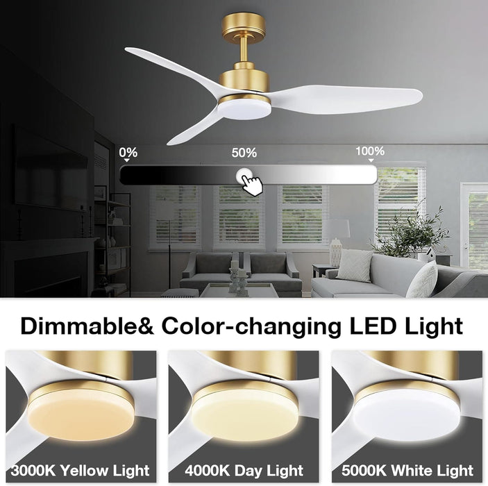 48 in. Gold Smart Outdoor Fans with Lights and Remote Control, Dimmable Reversible Ceiling Fan with Wi-Fi Alexa APP Control for Bedroom Living Room Patio-3-ErisView