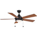 48 in. Indoor Ceiling Fan with LED Light Kit Pull Chain, Bronze Ceiling Fan with Reversible Dark Walnut Cherry Blades-2-ErisView