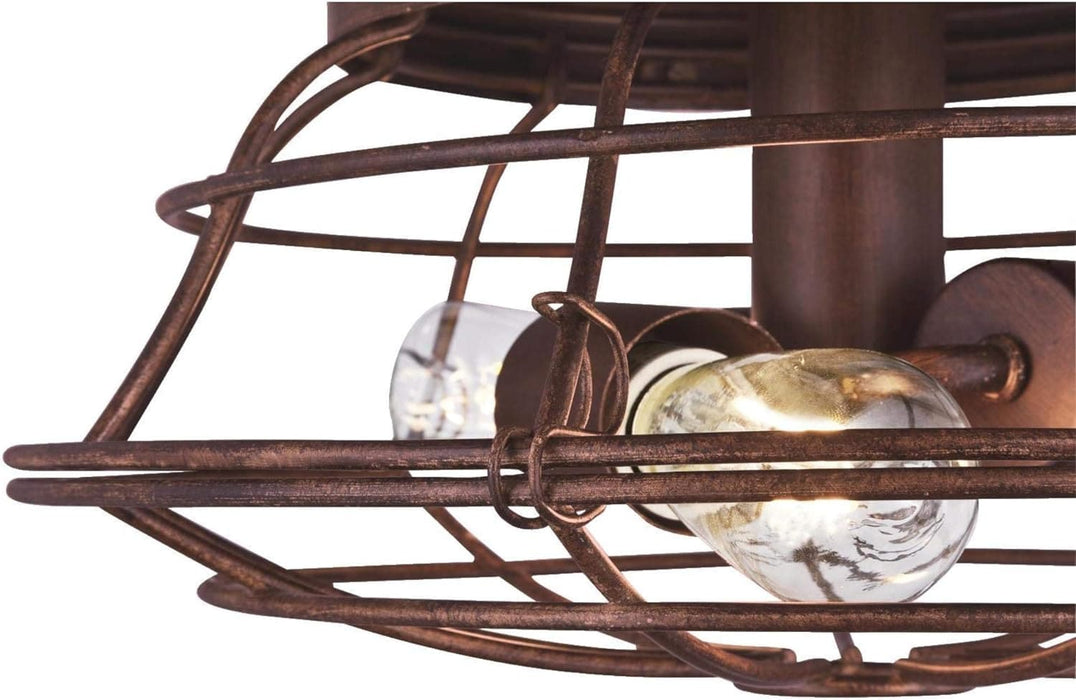 48 in. Indoor Dimmable Caged Ceiling Fan with LED Light Kit and Remote Control-6-ErisView