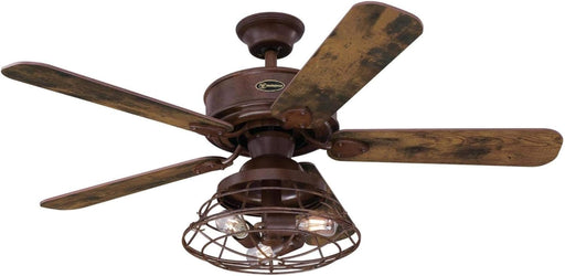 48 in. Indoor Dimmable Caged Ceiling Fan with LED Light Kit and Remote Control-1-ErisView