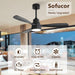 48 in. Indoor Outdoor Ceiling Fan with Light and Remote, Dimmable Smart Modern Ceiling Fan with Timer, Wood Ceiling Fan for Bedroom Living Room-12-ErisView
