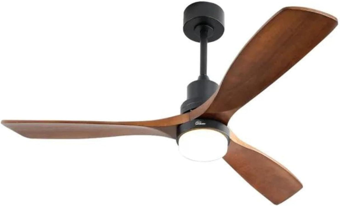 48 in. Indoor Outdoor Ceiling Fan with Light and Remote, Dimmable Smart Modern Ceiling Fan with Timer, Wood Ceiling Fan for Bedroom Living Room-21-ErisView