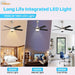 48 in. Indoor Outdoor Ceiling Fan with Light and Remote, Dimmable Smart Modern Ceiling Fan with Timer, Wood Ceiling Fan for Bedroom Living Room-31-ErisView
