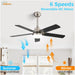 48 in. Indoor Outdoor Ceiling Fan with Light and Remote, Dimmable Smart Modern Ceiling Fan with Timer, Wood Ceiling Fan for Bedroom Living Room-32-ErisView