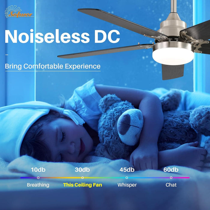 48 in. Indoor Outdoor Ceiling Fan with Light and Remote, Dimmable Smart Modern Ceiling Fan with Timer, Wood Ceiling Fan for Bedroom Living Room-33-ErisView