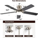 48 in. Indoor Outdoor Ceiling Fan with Light and Remote, Dimmable Smart Modern Ceiling Fan with Timer, Wood Ceiling Fan for Bedroom Living Room-34-ErisView