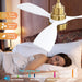 48 in. Indoor Outdoor Ceiling Fan with Light and Remote, Dimmable Smart Modern Ceiling Fan with Timer, Wood Ceiling Fan for Bedroom Living Room-39-ErisView