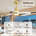 48 in. Indoor Outdoor Ceiling Fan with Light and Remote, Dimmable Smart Modern Ceiling Fan with Timer, Wood Ceiling Fan for Bedroom Living Room-40-ErisView