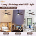 48 in. Indoor Outdoor Ceiling Fan with Light and Remote, Dimmable Smart Modern Ceiling Fan with Timer, Wood Ceiling Fan for Bedroom Living Room-50-ErisView