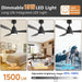 48 in. Indoor Outdoor Ceiling Fan with Light and Remote, Dimmable Smart Modern Ceiling Fan with Timer, Wood Ceiling Fan for Bedroom Living Room-8-ErisView