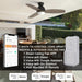 48 in. Light Wood Flush Mount Outdoor Ceiling Fans with Remote, Dimmable LED Ceiling Fan and Light, Work with Alexa Siri Google Home-2-ErisView