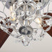 48 in. Low Profile Crystal Flush Mount Ceiling Fan with Light, Modern 5-Blade Reversible Ceiling Fan with Remote ErisView
