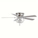 48 in. Low Profile Crystal Flush Mount Ceiling Fan with Light, Modern 5-Blade Reversible Ceiling Fan with Remote ErisView