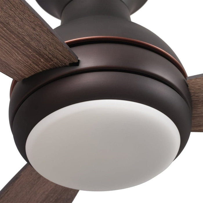 48 in. Modern 3-Blade Bronze Flush Mount Ceiling Fan with LED Light and Remote-ErisView