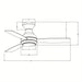 48 in. Modern 3-Blade Bronze Flush Mount Ceiling Fan with LED Light and Remote-ErisView