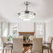 48 in. Modern Crystal Ceiling Fan with Light Remote, Retractable LED Ceiling Fan Chandelier for Living Room Bedroom, Dining Room-2-ErisView