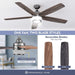 48 in. Modern Fan with Light, Indoor LED Ceiling Fan with Light, Remote Control, Reversible Fan for Summer Winter, Metal Blade Fan-2-ErisView