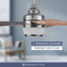 48 in. Modern Fan with Light, Indoor LED Ceiling Fan with Light, Remote Control, Reversible Fan for Summer Winter, Metal Blade Fan-3-ErisView