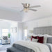 48 in. Modern Flush Mount Ceiling Fan with Light Kit Remote, 5-Blade Ceiling Fan with Crystal Shade-ErisView