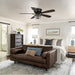 48 in. Modern Flush Mount Ceiling Fan with Light Kit Remote, 5-Blade Ceiling Fan with Crystal Shade-ErisView