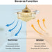 48 in. Modern Gold Crystal Ceiling Fan with Light and Remote, Chandelier Fandelier for Bedroom, Invisible Ceiling Fan for Kitchen Dining Room Living Room-4-ErisView