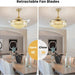 48 in. Modern Gold Crystal Ceiling Fan with Light and Remote, Chandelier Fandelier for Bedroom, Invisible Ceiling Fan for Kitchen Dining Room Living Room-6-ErisView