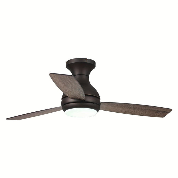 48 in. Modern LED Flush Mount Ceiling Fan with Remote, 3-Blade Reversible Ceiling Fan-ErisView