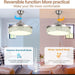 48 in. Modern Low Profile Bladeless Ceiling Fan with Remote, Retractable Blade Ceiling Fan with Light, Smart LED Ceiling Fan for Patio Living Room Bedroom-6-ErisView
