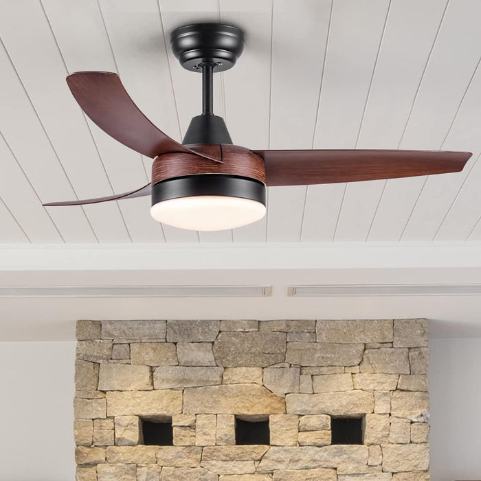 48 in. Modern White Ceiling Fan with Lights Remote, Reversible Dimmable Quiet Ceiling Fans for Bedroom Living Room Dining Room Patio-10-ErisView