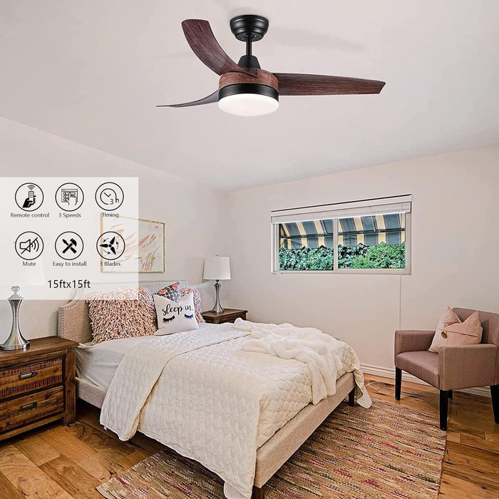 48 in. Modern White Ceiling Fan with Lights Remote, Reversible Dimmable Quiet Ceiling Fans for Bedroom Living Room Dining Room Patio-11-ErisView