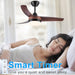 48 in. Modern White Ceiling Fan with Lights Remote, Reversible Dimmable Quiet Ceiling Fans for Bedroom Living Room Dining Room Patio-13-ErisView