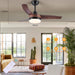 48 in. Modern White Ceiling Fan with Lights Remote, Reversible Dimmable Quiet Ceiling Fans for Bedroom Living Room Dining Room Patio-15-ErisView