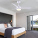 48 in. Modern White Ceiling Fan with Lights Remote, Reversible Dimmable Quiet Ceiling Fans for Bedroom Living Room Dining Room Patio-23-ErisView