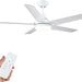 48 in. Modern White Ceiling Fan with Lights Remote, Reversible Dimmable Quiet Ceiling Fans for Bedroom Living Room Dining Room Patio-1-ErisView