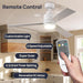 48 in. Modern White Ceiling Fan with Remote, 5 Reversible Blade Quiet Ceiling Fans, Dimmable Light and Dark Ceiling Fan for Bedroom Living Room Dining Room-5-ErisView